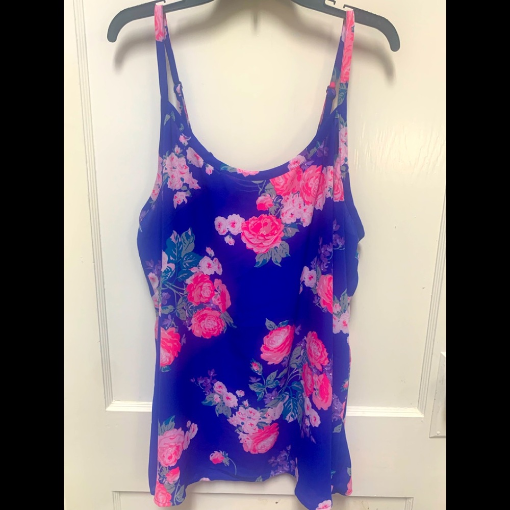 PINK AND BLUE FLORAL CAMISOLE. TORRID SIZE 4